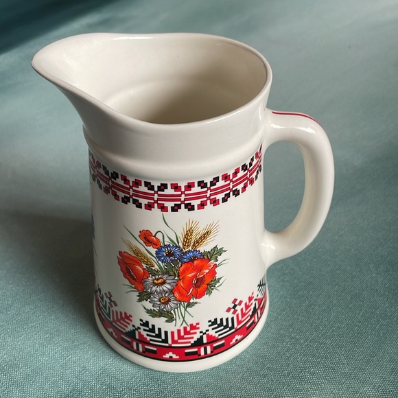 Ukrainian Floral Pitcher - Picture 3 of 7